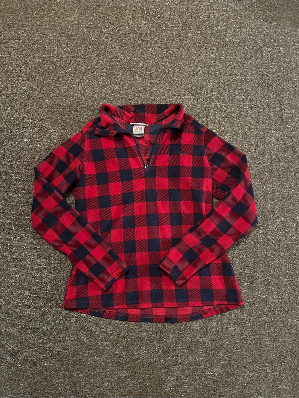 Avalanche Red and Black Buffalo Plaid Half-Zip Pullover